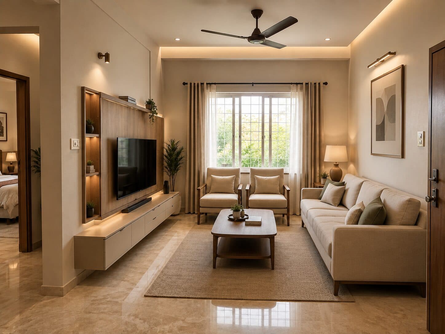 Living room reimagined with RenovInn
