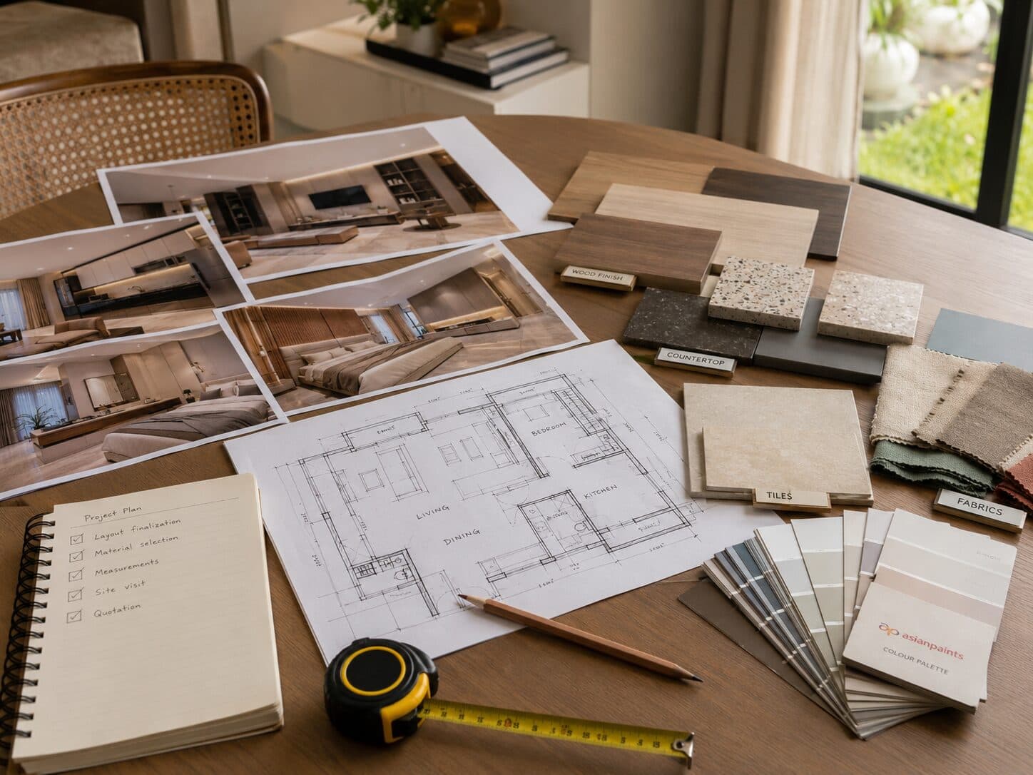Renovation brief and material samples