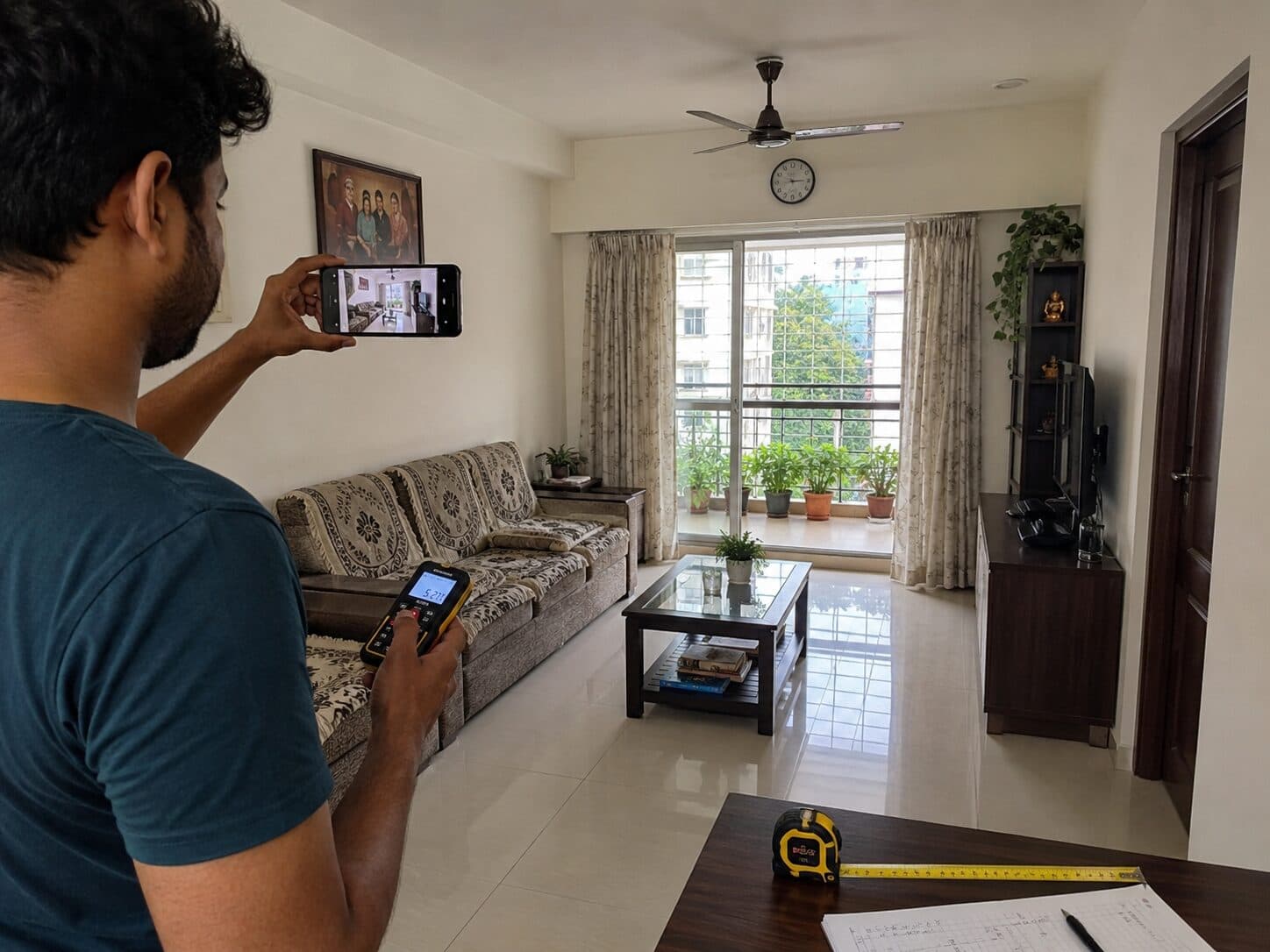 Photographing a room for renovation planning